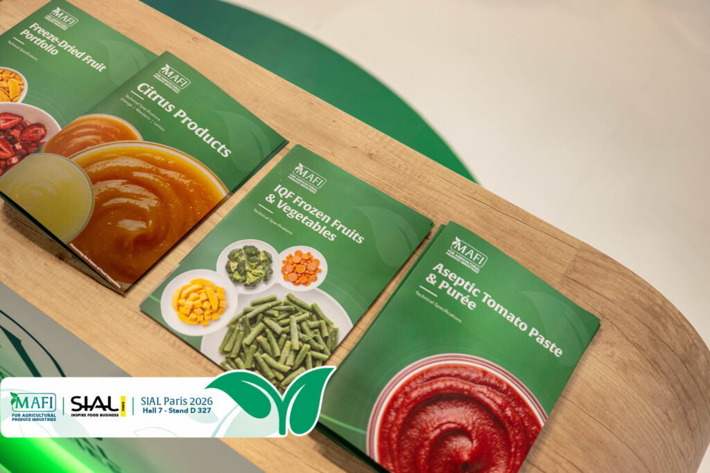 MAFI product portfolio visuals displayed at Stand D327 at SIAL Paris 2026